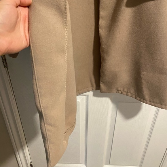 🐶 NWT Boohoo Collarless Wool Look Coat - Picture 6 of 14